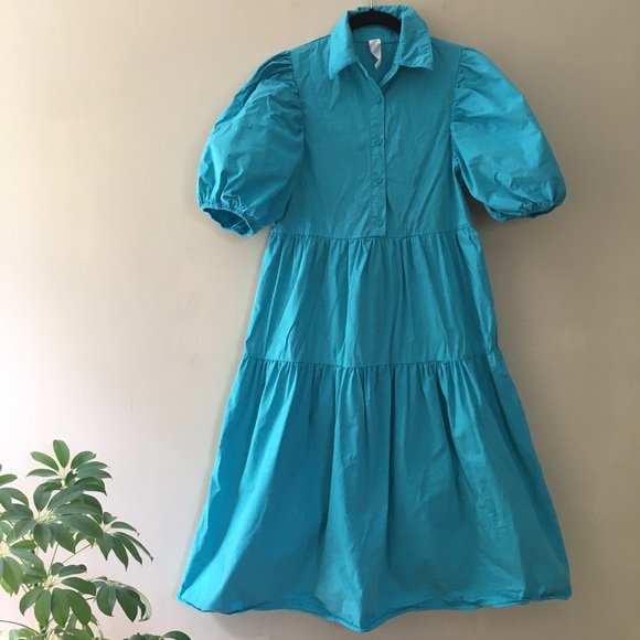 Anthropologie Dresses & Skirts - anthropologie AMADI puff sleeve tiered market dress